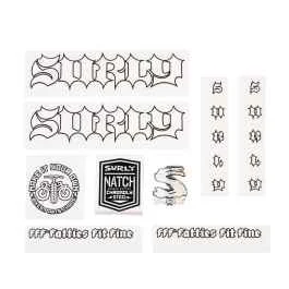 *SURLY* born to lose frame decal (white)