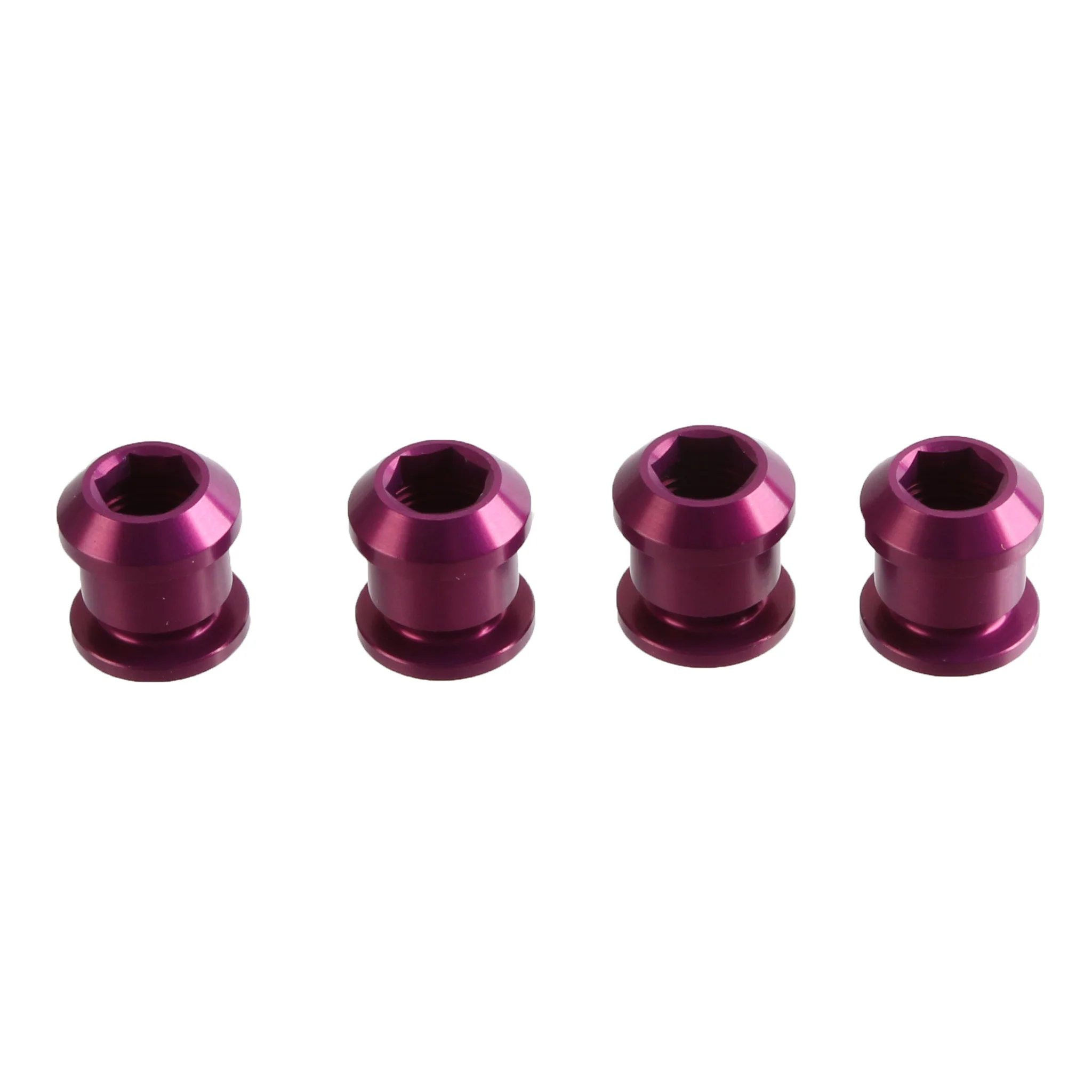 Wolf Tooth 1x Chainring Bolt Set - 6mm Dual Hex Fittings Set/4 Purple