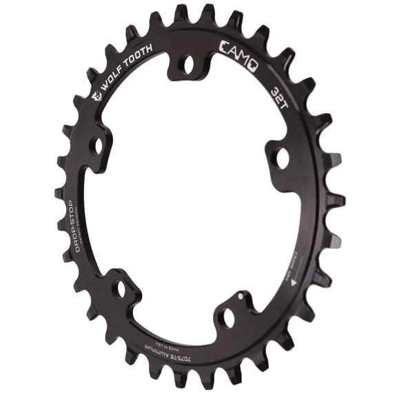 Wolf Tooth CAMO Aluminum Chainring - 30tCAMO Mount Drop-Stop B BLK