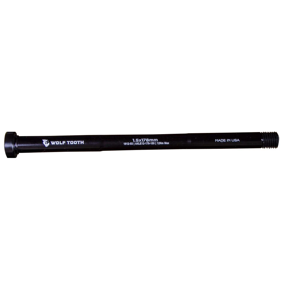 Wolf Tooth Rear Thru Axle - M12 1.5 x 178mm Black