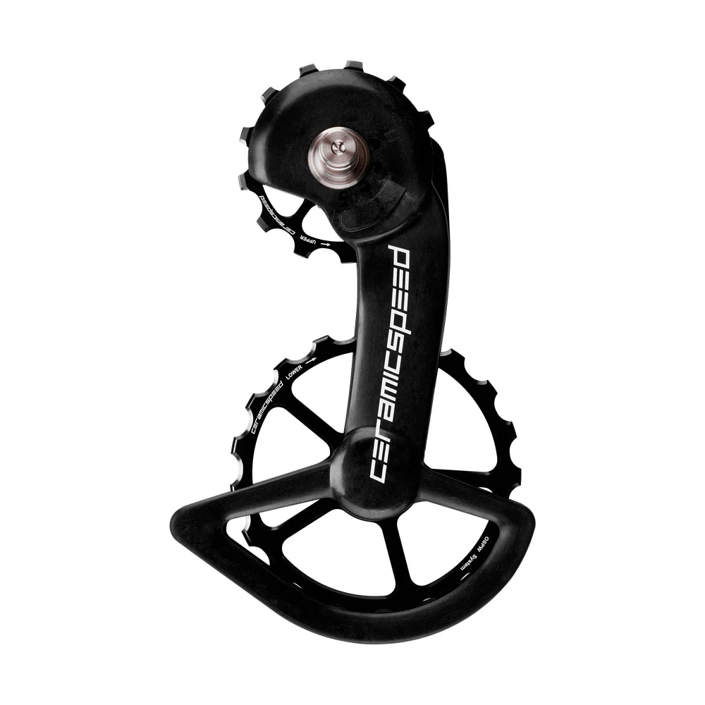 CeramicSpeed OSPW Pulley Wheel System Shimano 9100/9150 8000 SS/8050 SS - Alloy Pulley Carbon Cage BLK