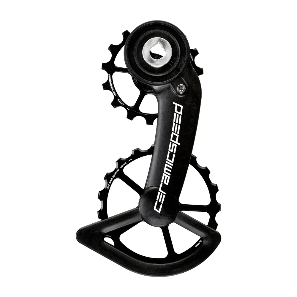 CeramicSpeed OSPW Pulley Wheel System SRAM Red/Force AXS - Coated Races Alloy Pulley Carbon Cage BLK